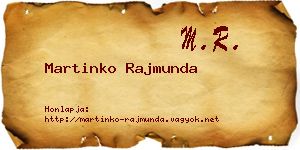 Martinko Rajmunda névjegykártya